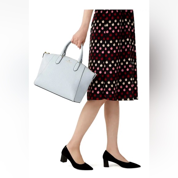 New Kate Spade Parker Pebbled Leather Satchel Avalon Mist - Picture 2 of 4